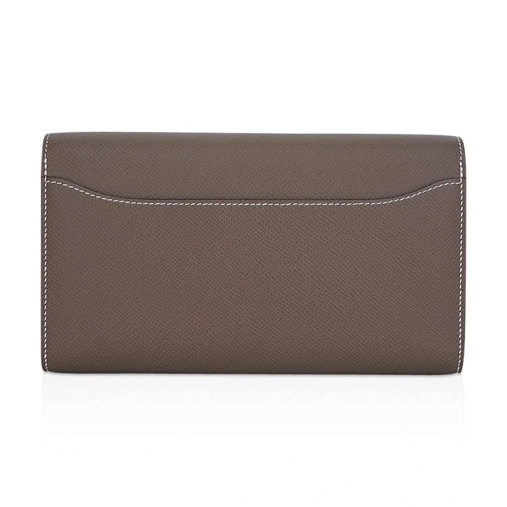 Constance Long To Go Wallet Etoupe Epsom with Gold Hardware