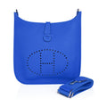 Evelyne GM Bag Blue Hydra Clemence Leather with Palladium Hardware