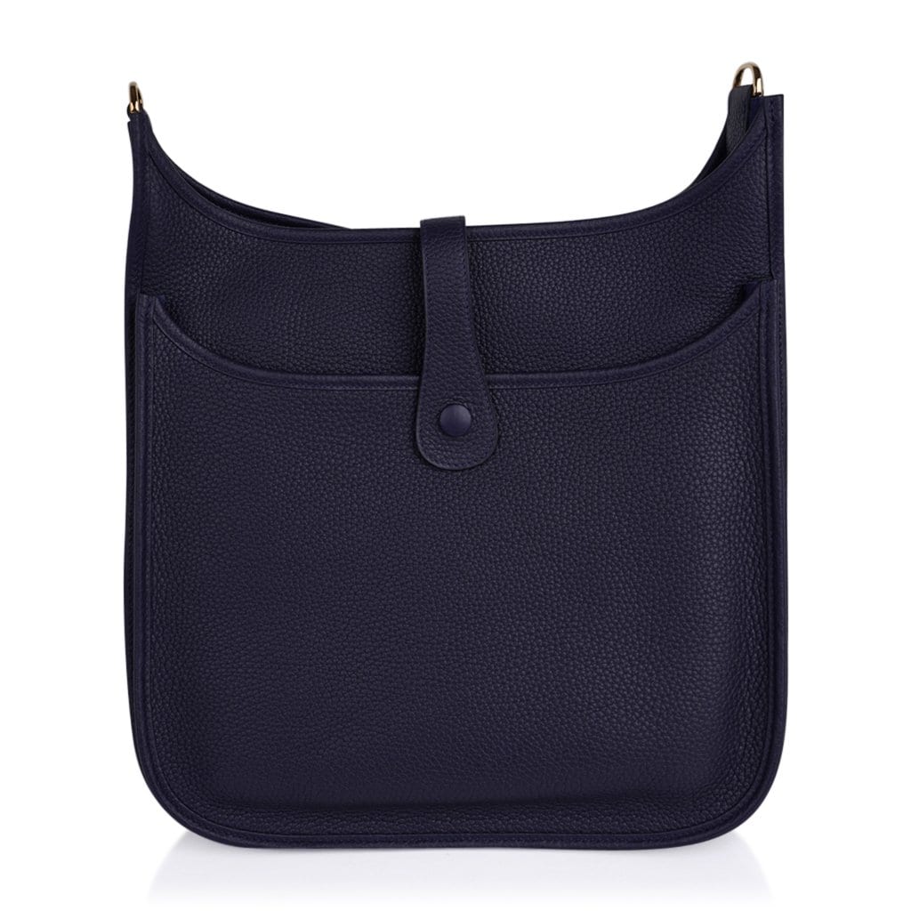 Bag Evelyne GM Blue Nuit Clemence Gold Hardware New w/ Box