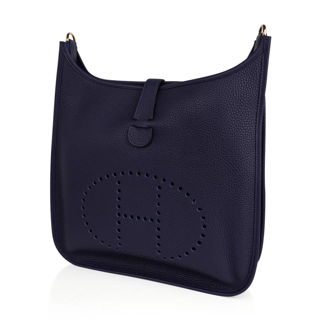 Bag Evelyne GM Blue Nuit Clemence Gold Hardware New w/ Box
