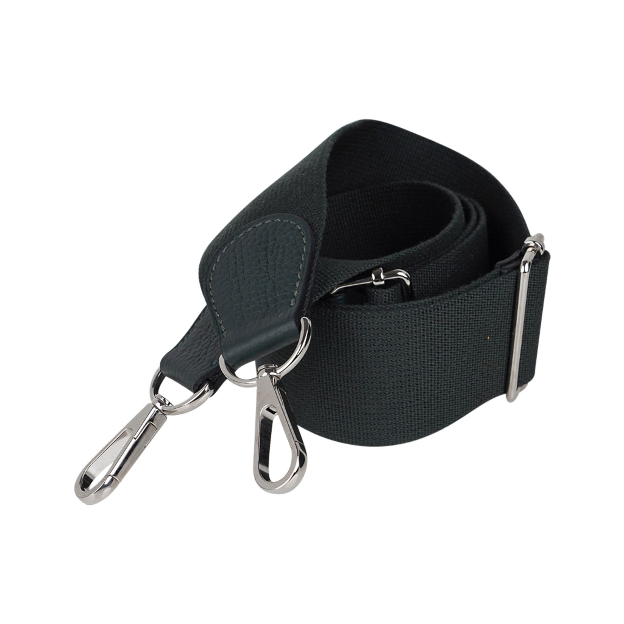 Bag Evelyne GM Vert Fonce Clemence Palladium Hardware New w/ Box