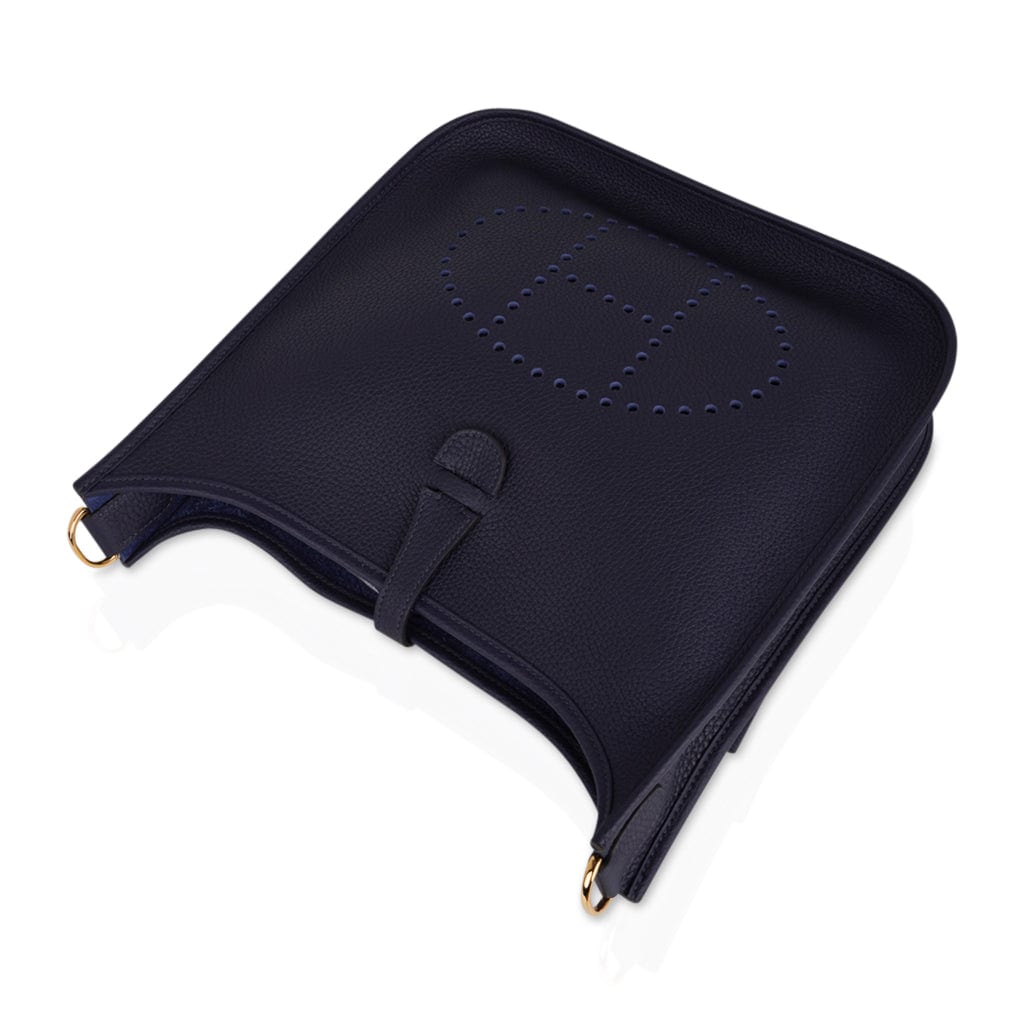 Evelyne PM Bag Bleu Nuit Clemence Gold Hardware