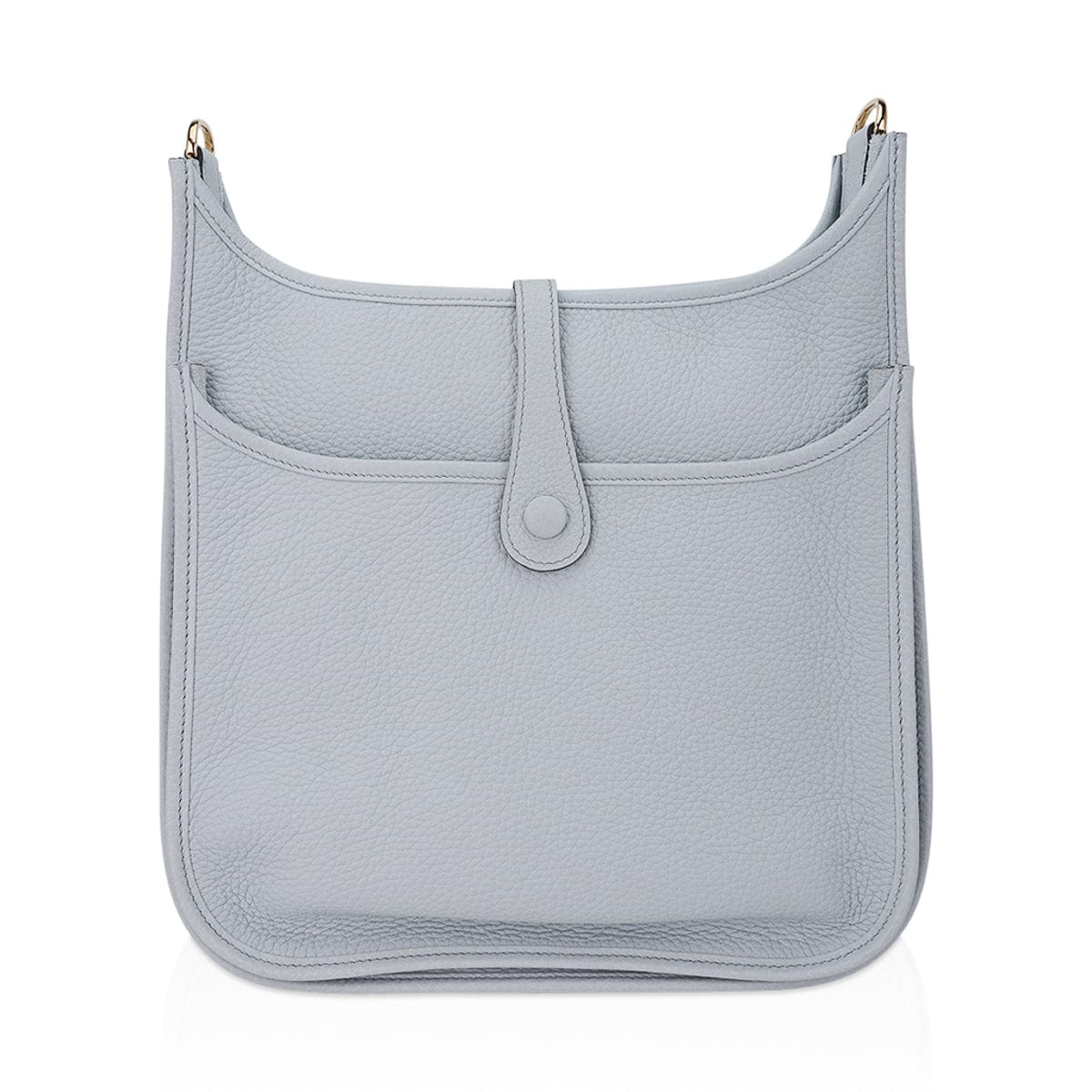 Evelyne PM Bag Blue Pale Clemence Leather with Gold Hardware