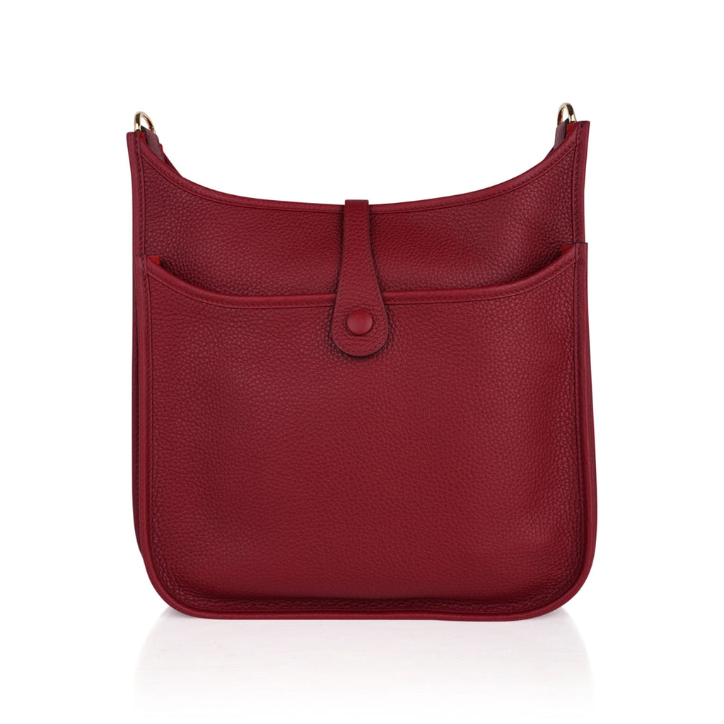 Evelyne PM Bag Rouge Grenat Gold Hardware Clemence