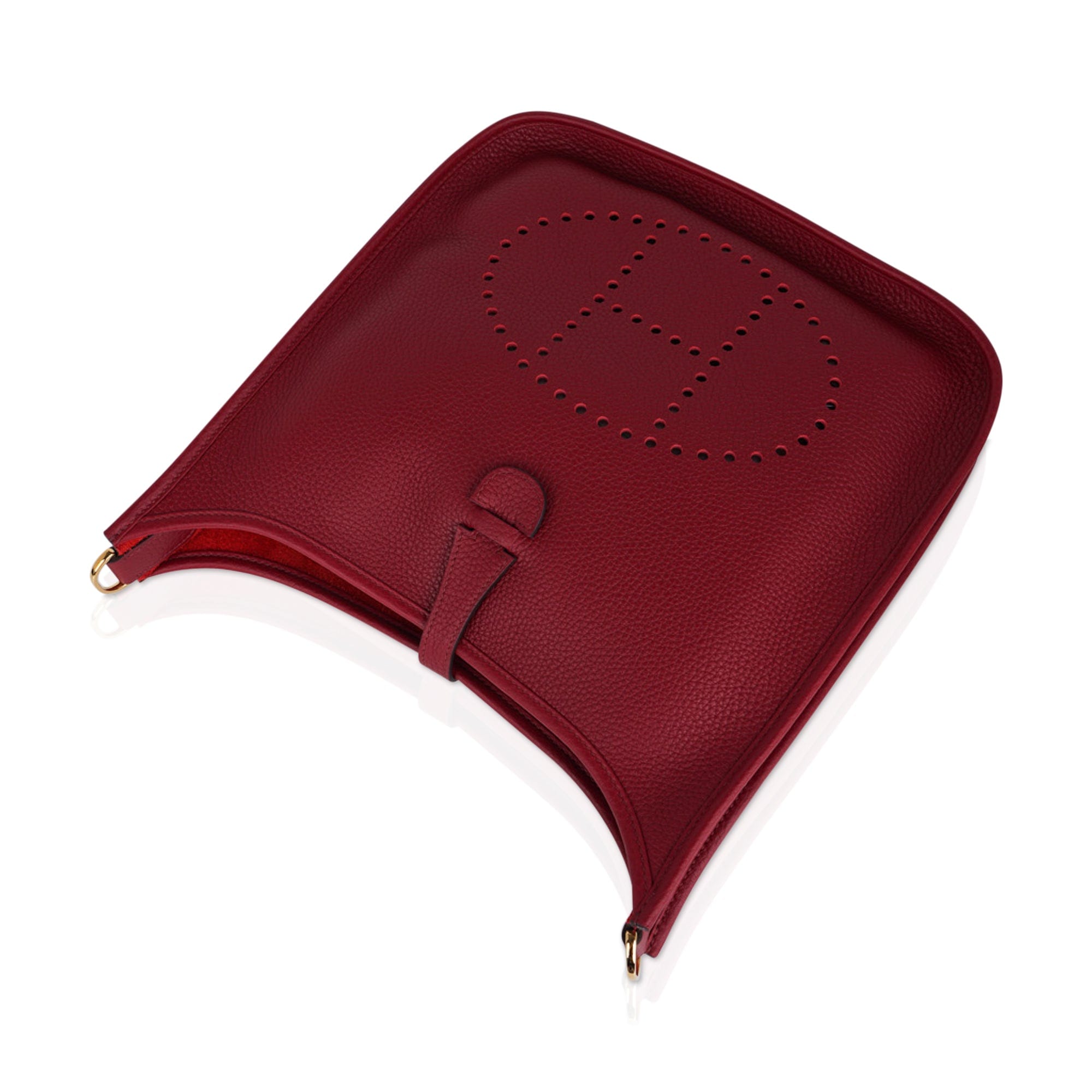 Evelyne PM Bag Rouge Grenat Gold Hardware Clemence