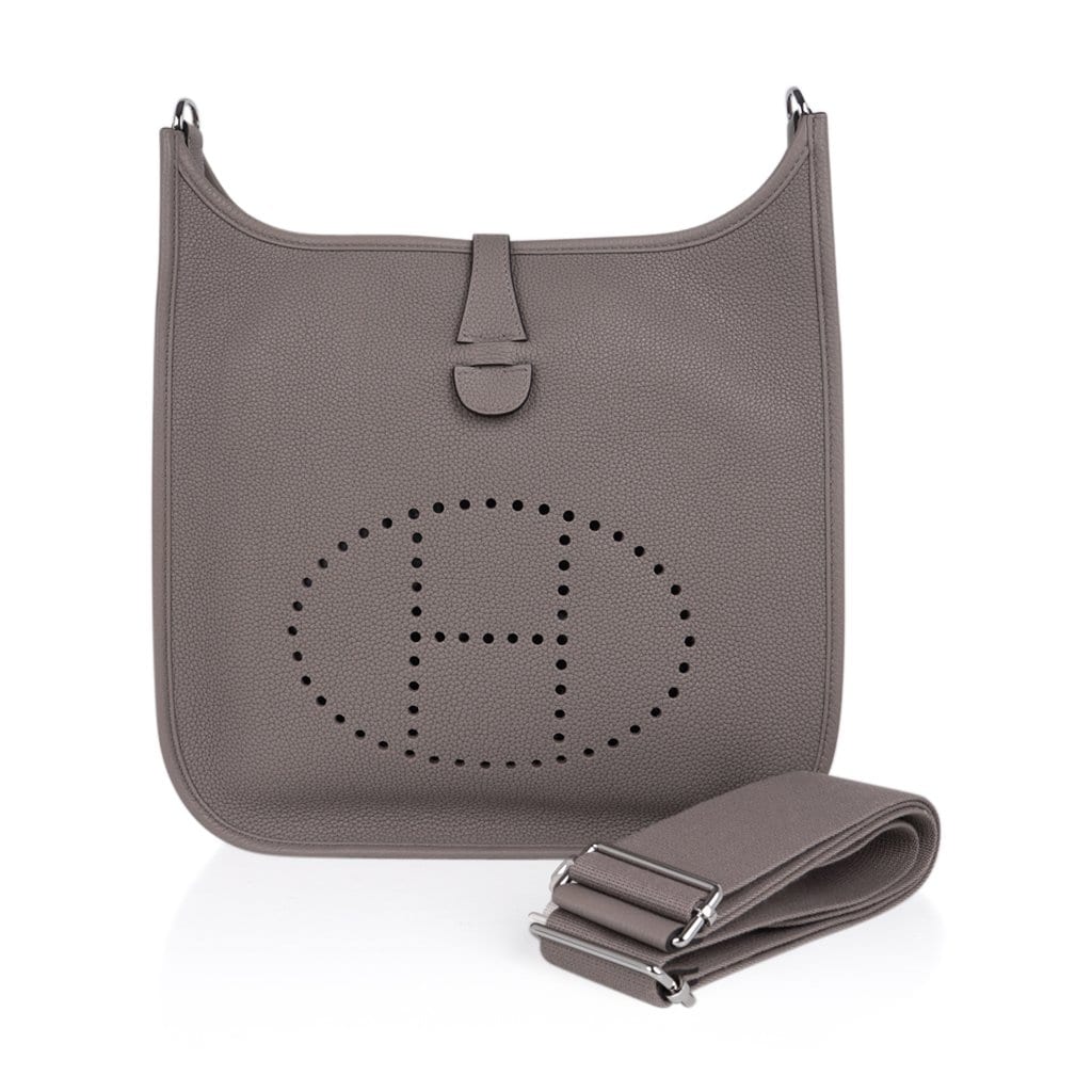Evelyne PM Bag Gris Asphalte Palladium Hardware New w/Box