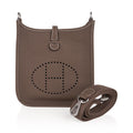 Mini Evelyne TPM Bag Etoupe Clemence Leather with Palladium Hardware