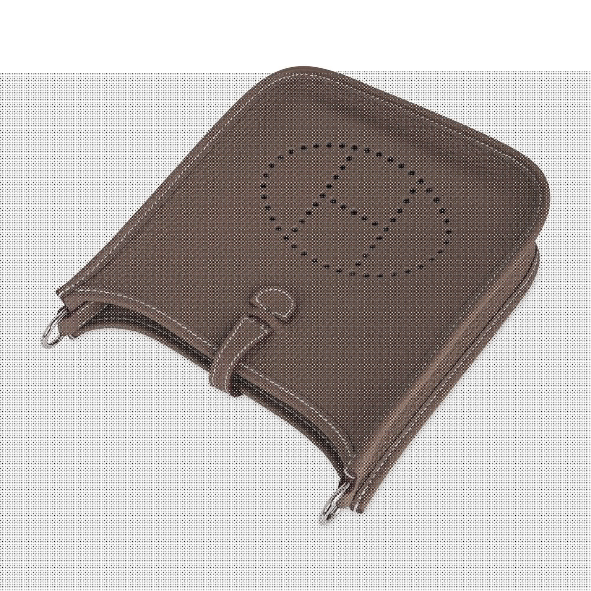 Mini Evelyne TPM Bag Etoupe Clemence Leather with Palladium Hardware