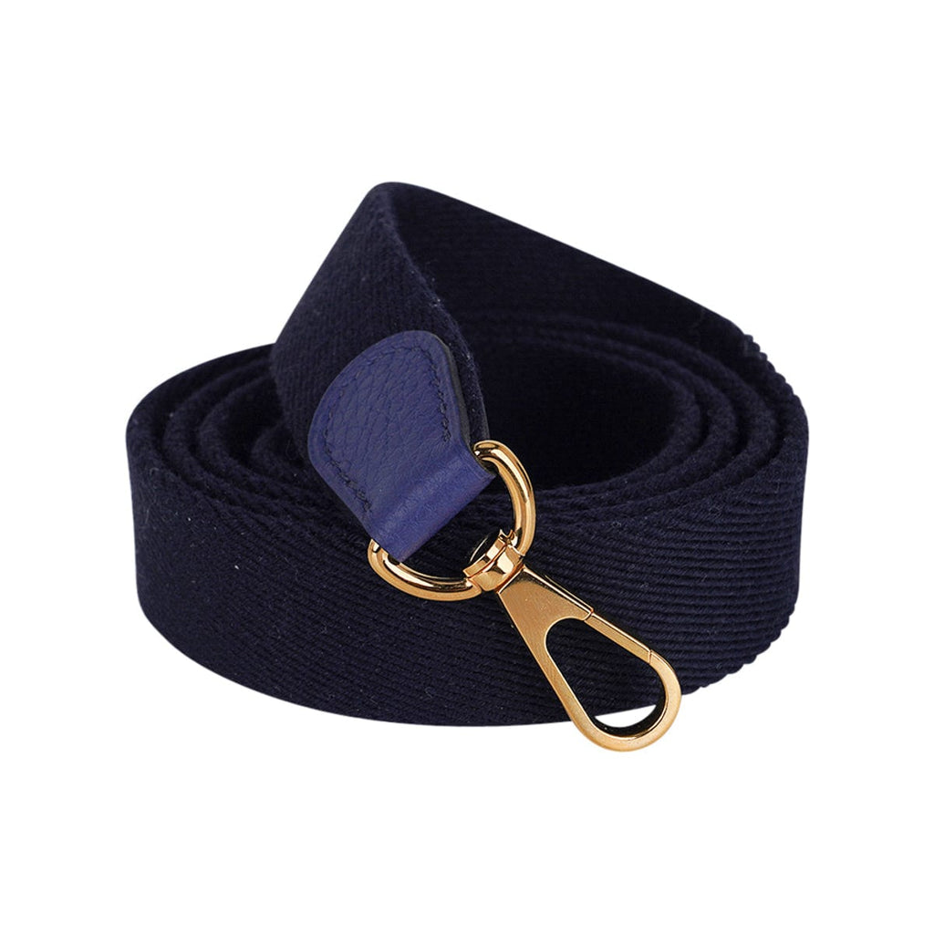 TPM Evelyne Mini Bag Blue Sapphire Blue Indigo Strap Clemence Leather with Gold Hardware