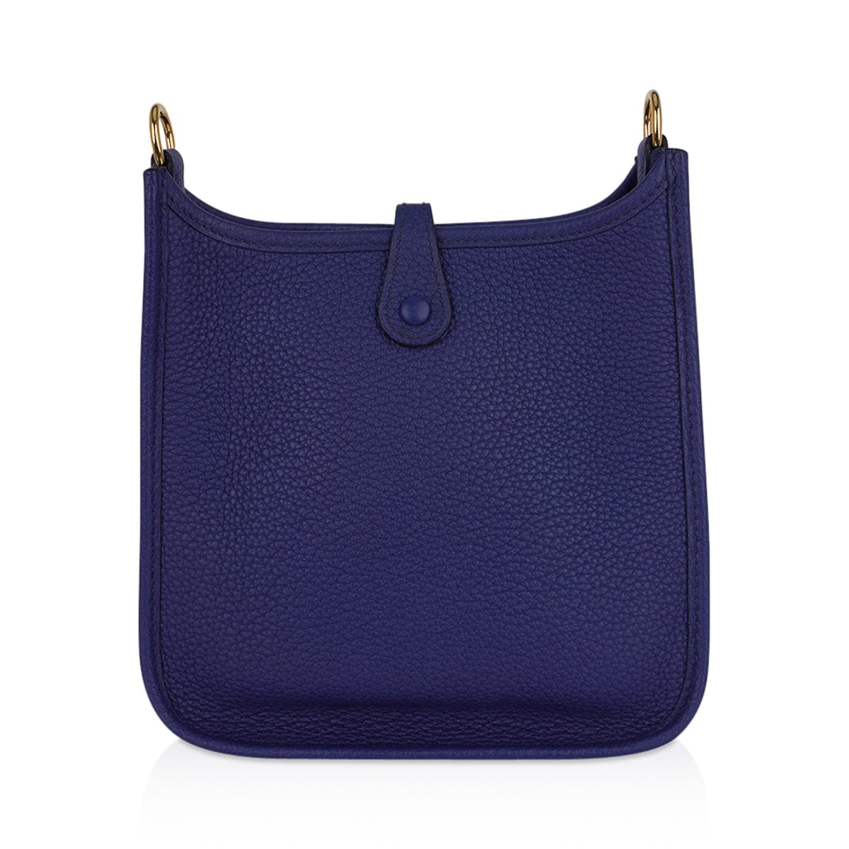 TPM Evelyne Mini Bag Blue Sapphire Blue Indigo Strap Clemence Leather with Gold Hardware