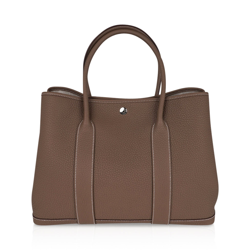 Garden Party 36 Bag Etoupe & Clemence Leather Palladium