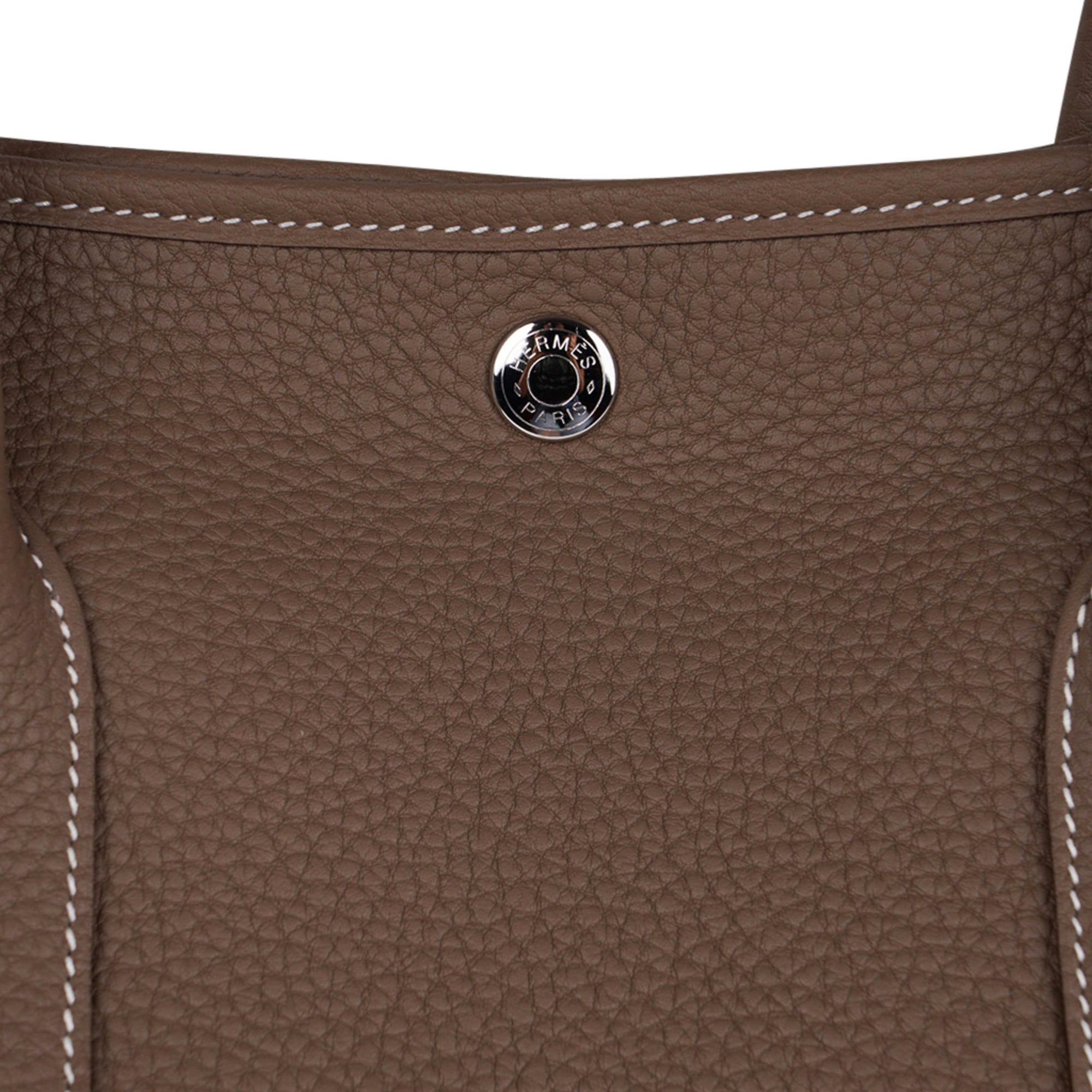Garden Party 36 Bag Etoupe & Clemence Leather Palladium