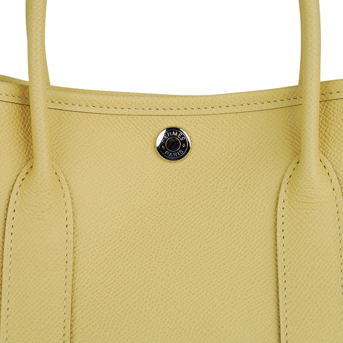 Garden Party 30 Bag Jaune Poussin Epsom Leather with Palladium Hardware