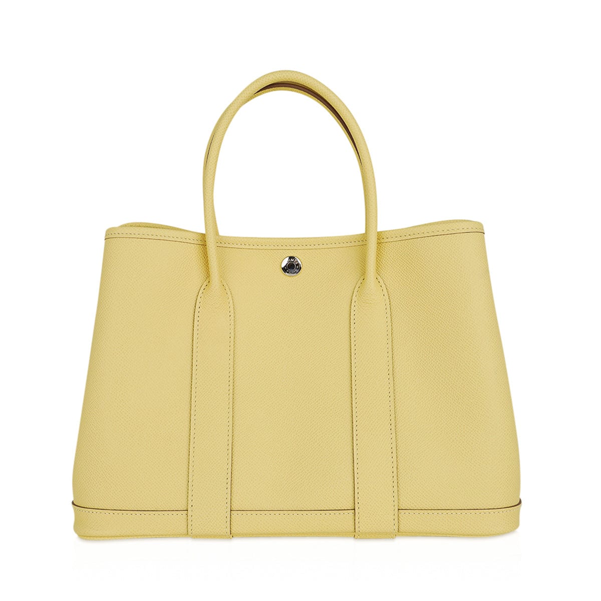 Garden Party 30 Bag Jaune Poussin Epsom Leather with Palladium Hardware