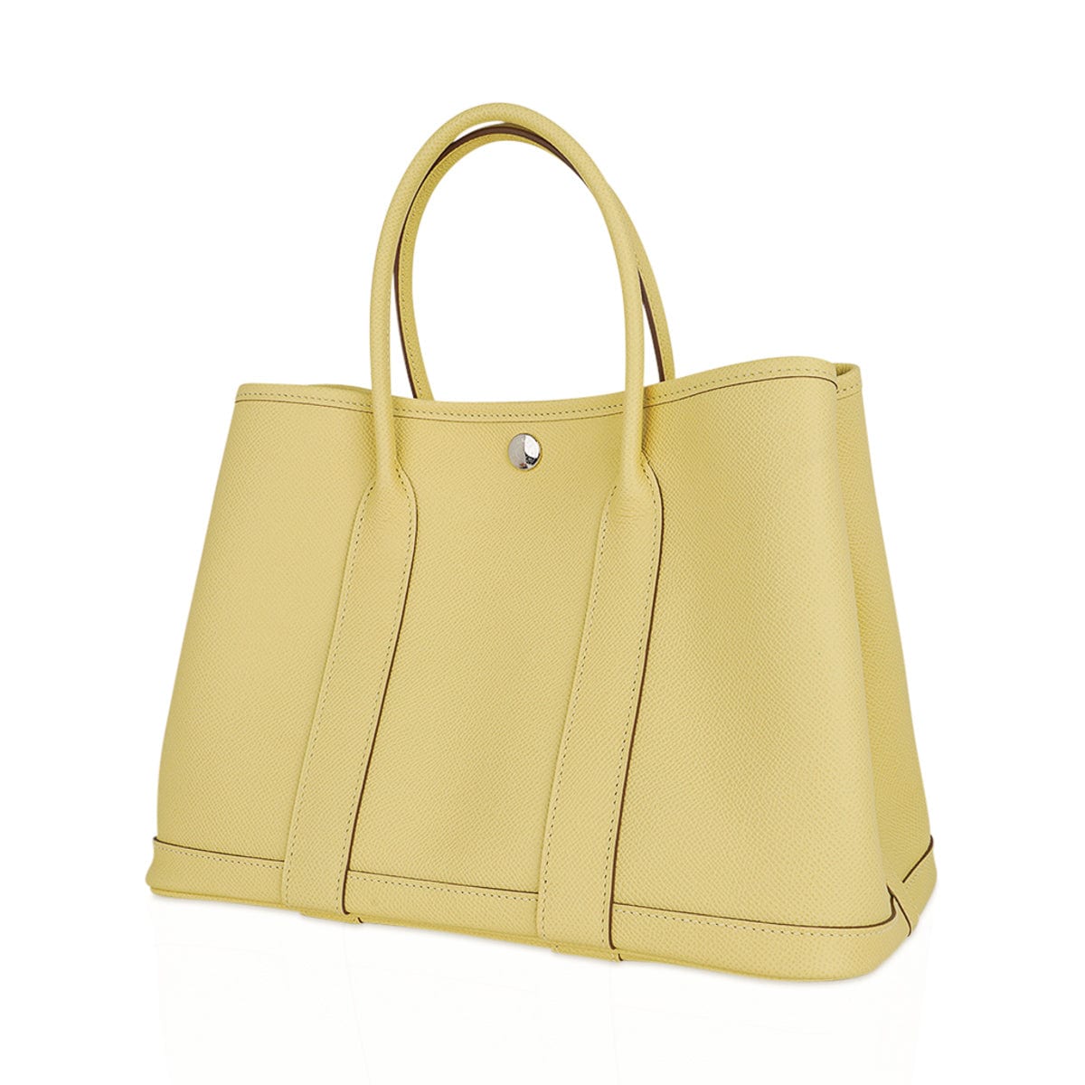 Garden Party 30 Bag Jaune Poussin Epsom Leather with Palladium Hardware