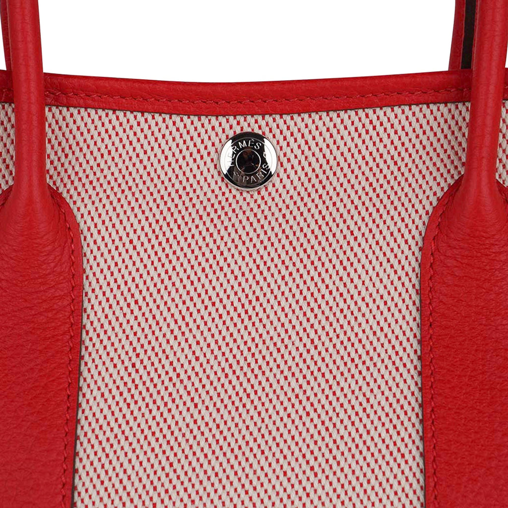 Garden Party 30 Bag Rouge Grenade Toile H Vache Hunter Palladium