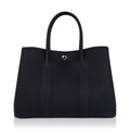 Garden Party 30 Bag Black Vache Country Leather with Palladium Hardware