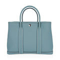 Bag Garden Party 30 Bag Ciel / Vache Country Leather Palladium New w/Box