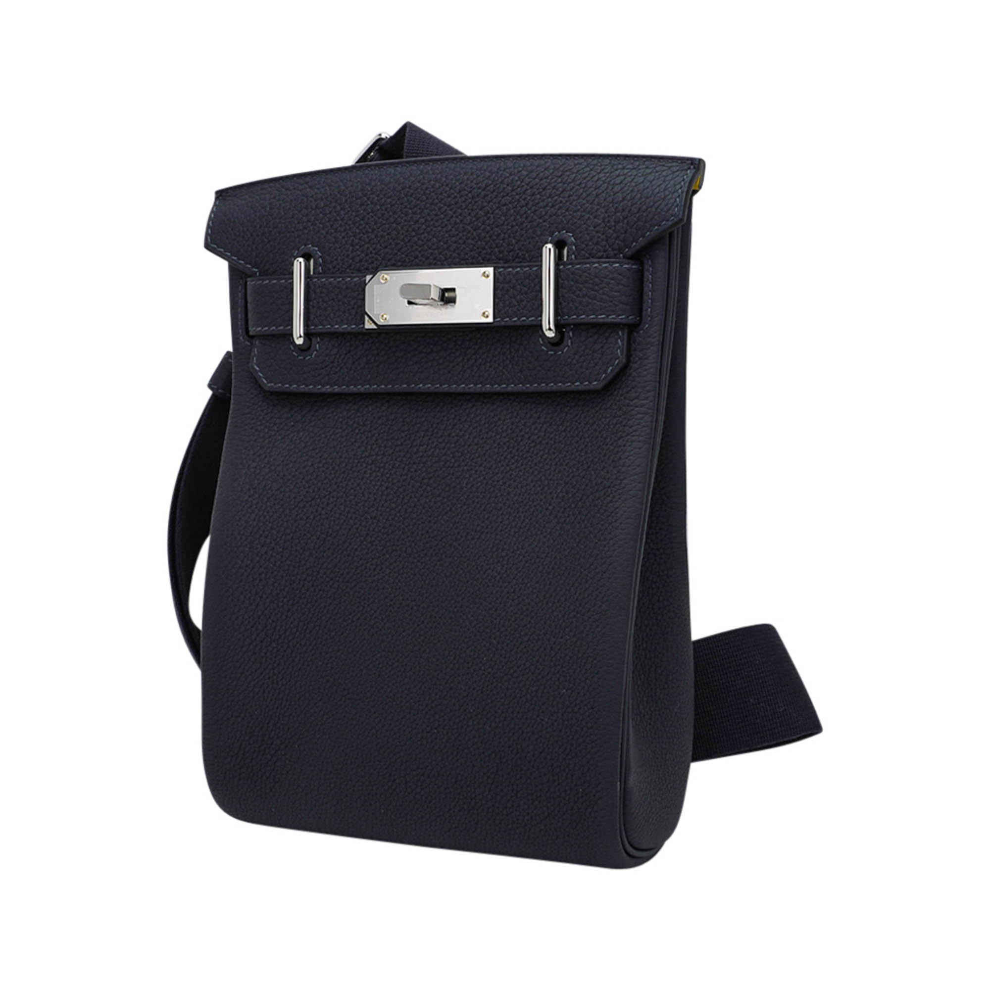 Hac a Dos PM Backpack Caban Tricolor Togo Leather with Palladium Hardware