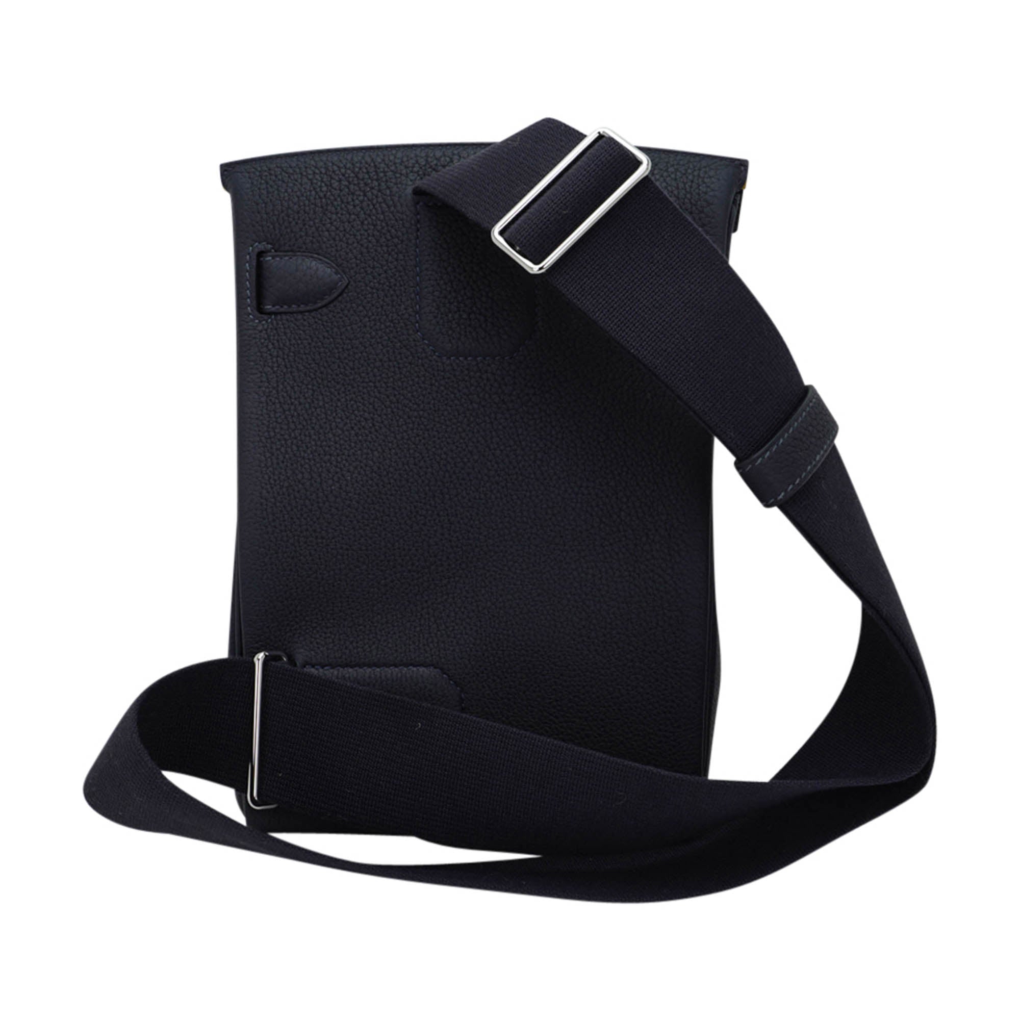 Hac a Dos PM Backpack Caban Tricolor Togo Leather with Palladium Hardware