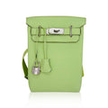 Hac a Dos PM Backpack Vert Absinthe Togo Leather with Palladium Hardware