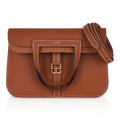 Halzan 25 Bag Gold w/ Gold Hardware Clemence Leather New w/Box