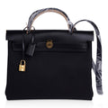 Herbag Zip Black on Black 31 Officier Canvas / Vache Hunter Leather