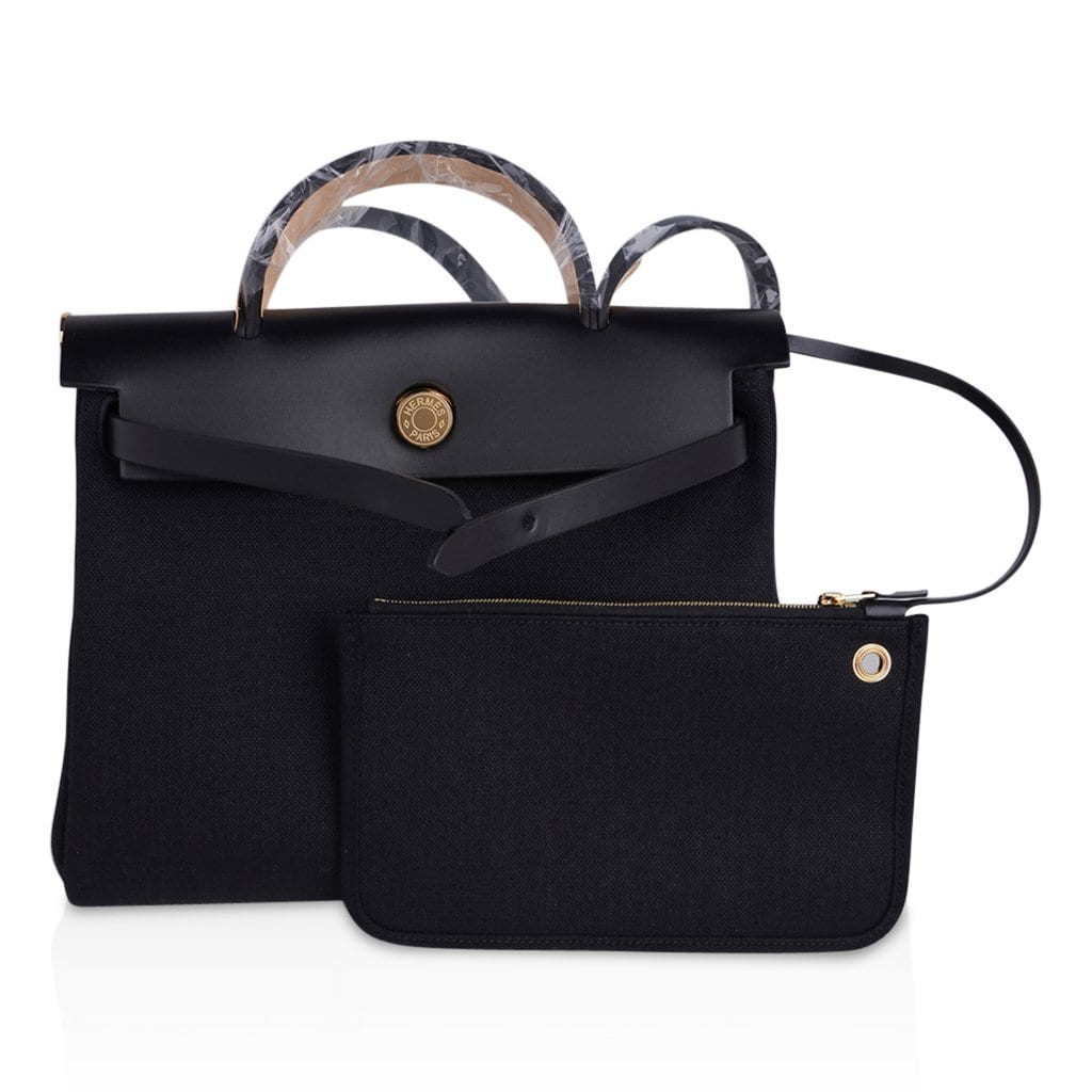 Herbag Zip Black on Black 31 Officier Canvas / Vache Hunter Leather