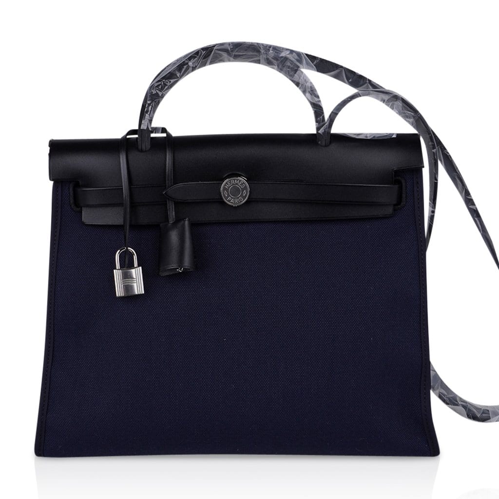 Herbag Zip Navy on Black 31 Militaire Canvas Vache Hunter Leather
