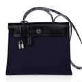 Herbag Zip Navy on Black 31 Militaire Canvas Vache Hunter Leather