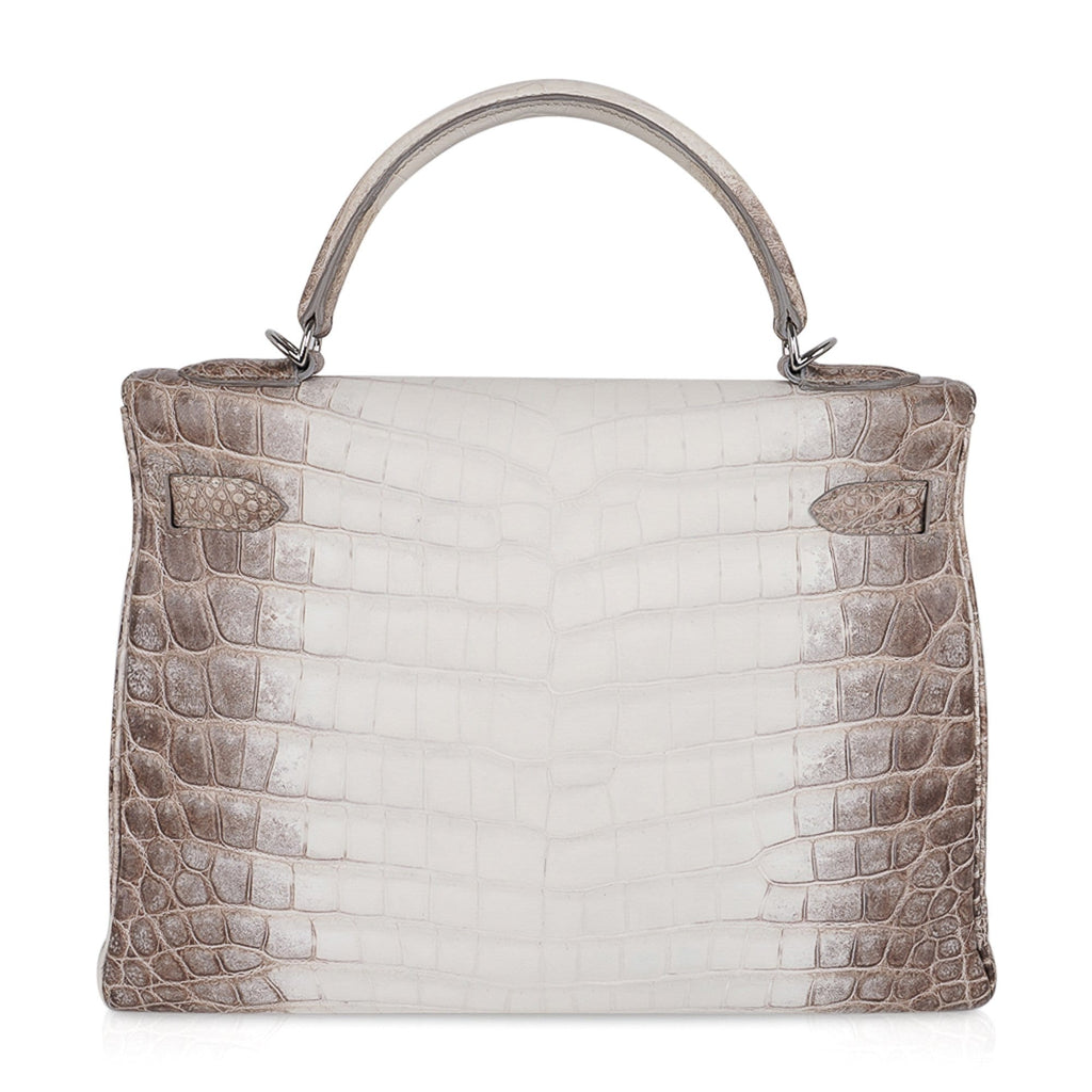 Limited Edition Kelly 32 Bag in Himalaya Crocodile with Palladium Hardware