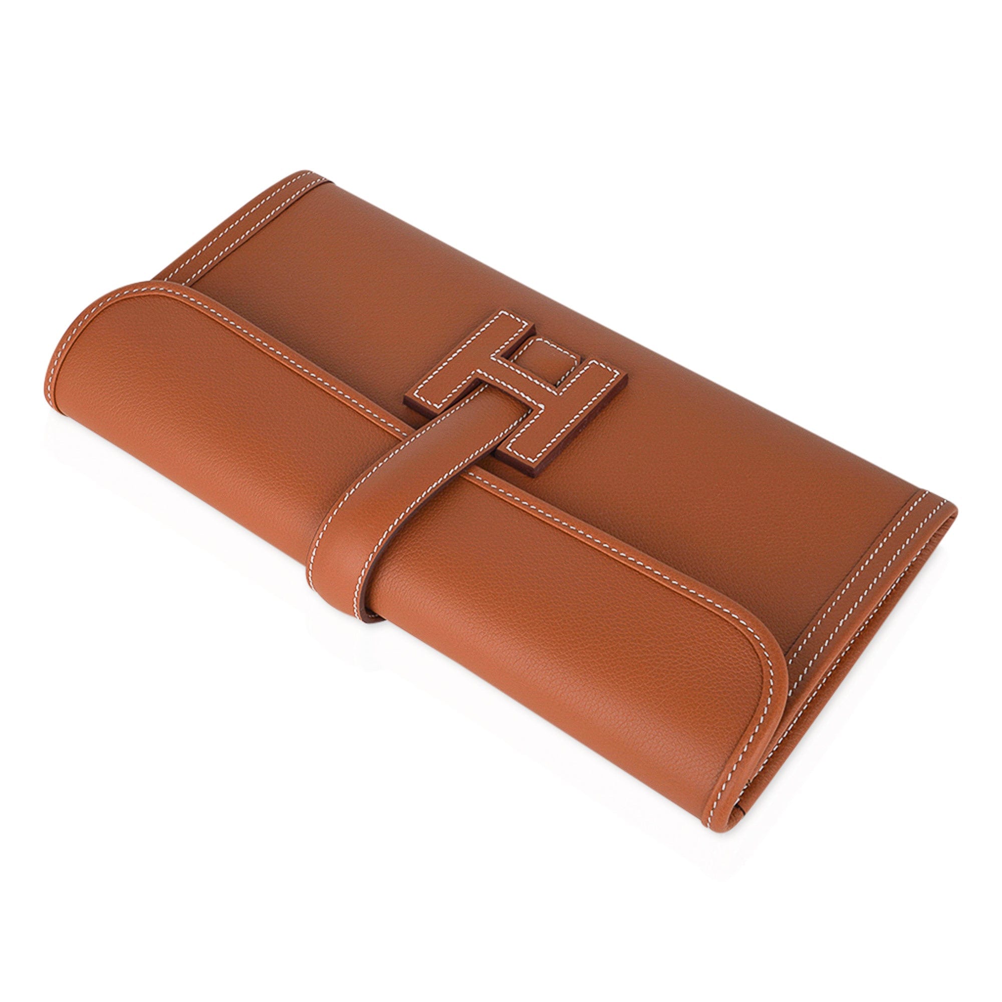 Jige Elan 29 Gold Clutch Bag Evercolor Leather