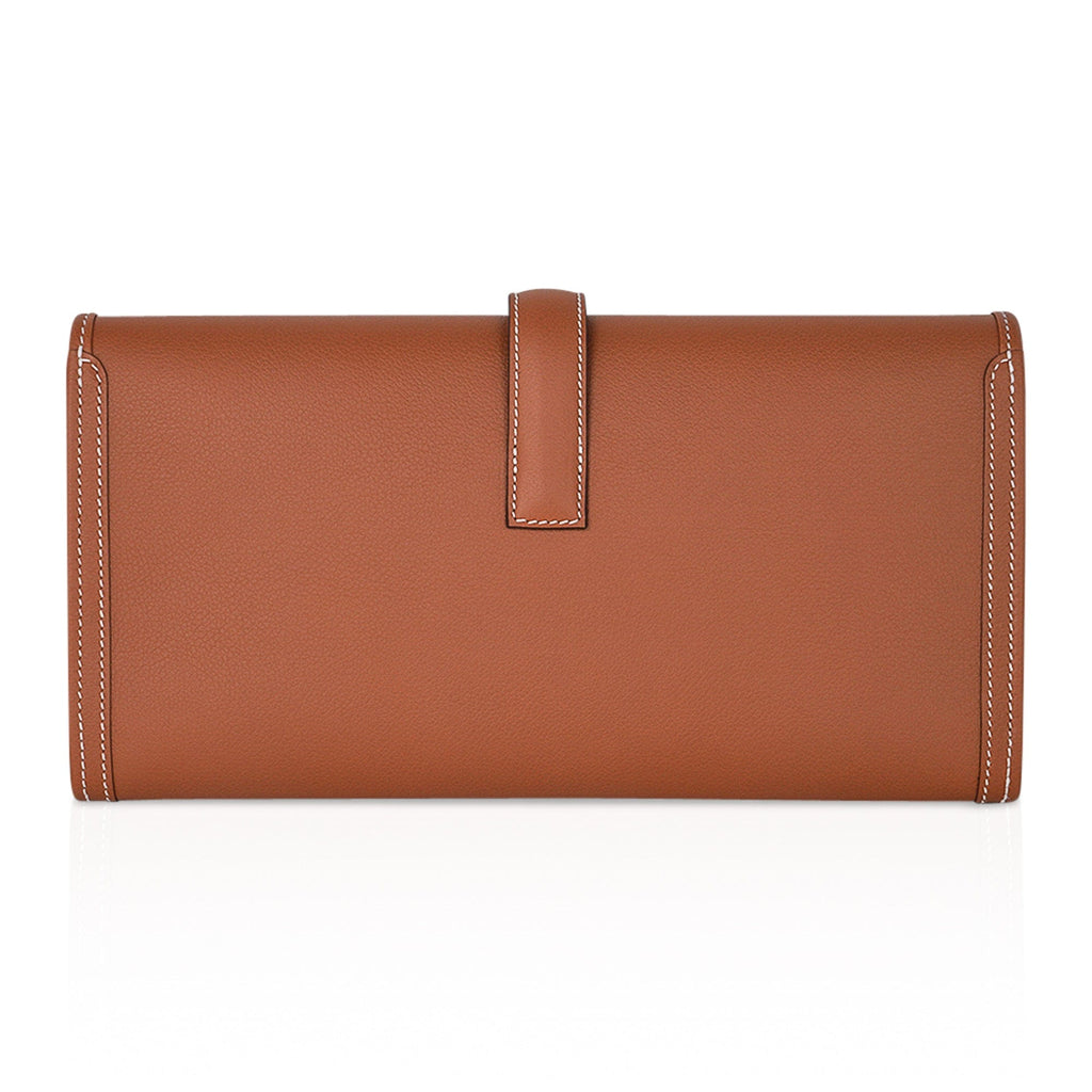 Jige Elan 29 Gold Clutch Bag Evercolor Leather