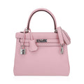 Kelly 25 Bag Rose Sakura Swift Leather with Palladium Hardware