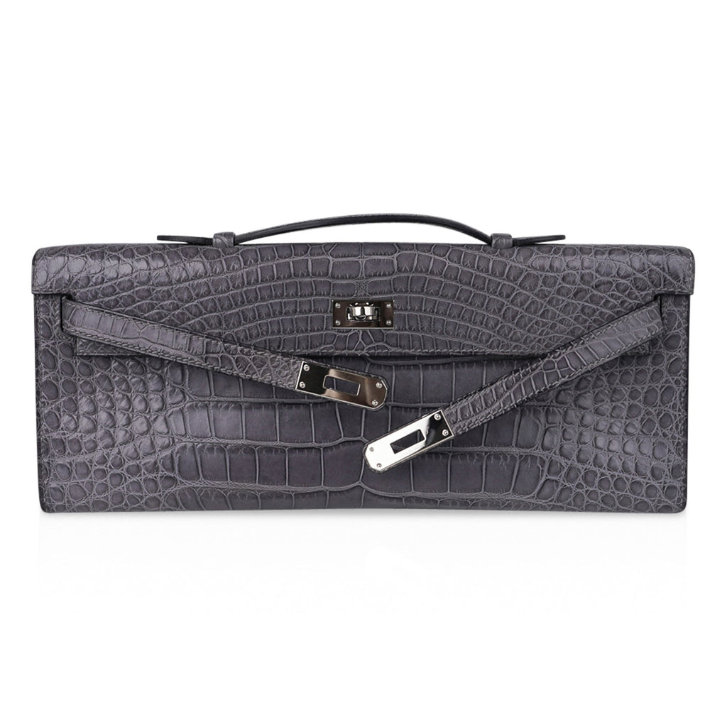 Kelly Cut Bag Gris Paris Grey Matte Alligator Palladium VERY rare