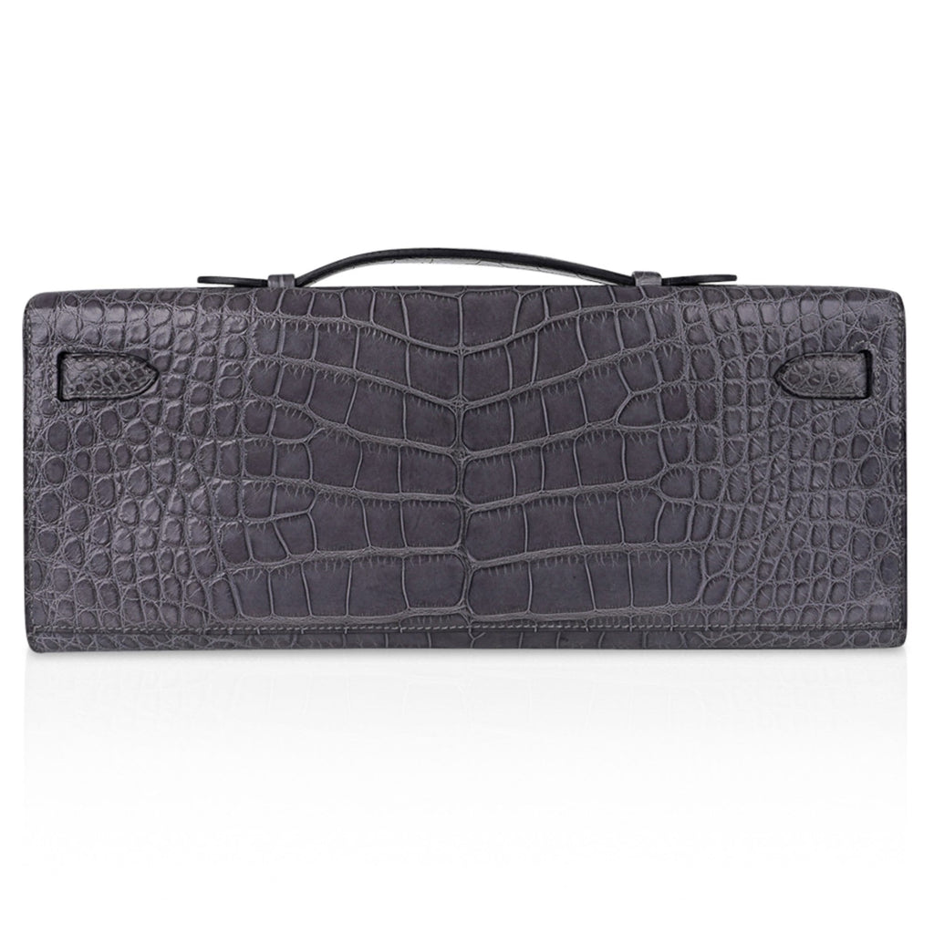 Kelly Cut Bag Gris Paris Grey Matte Alligator Palladium VERY rare