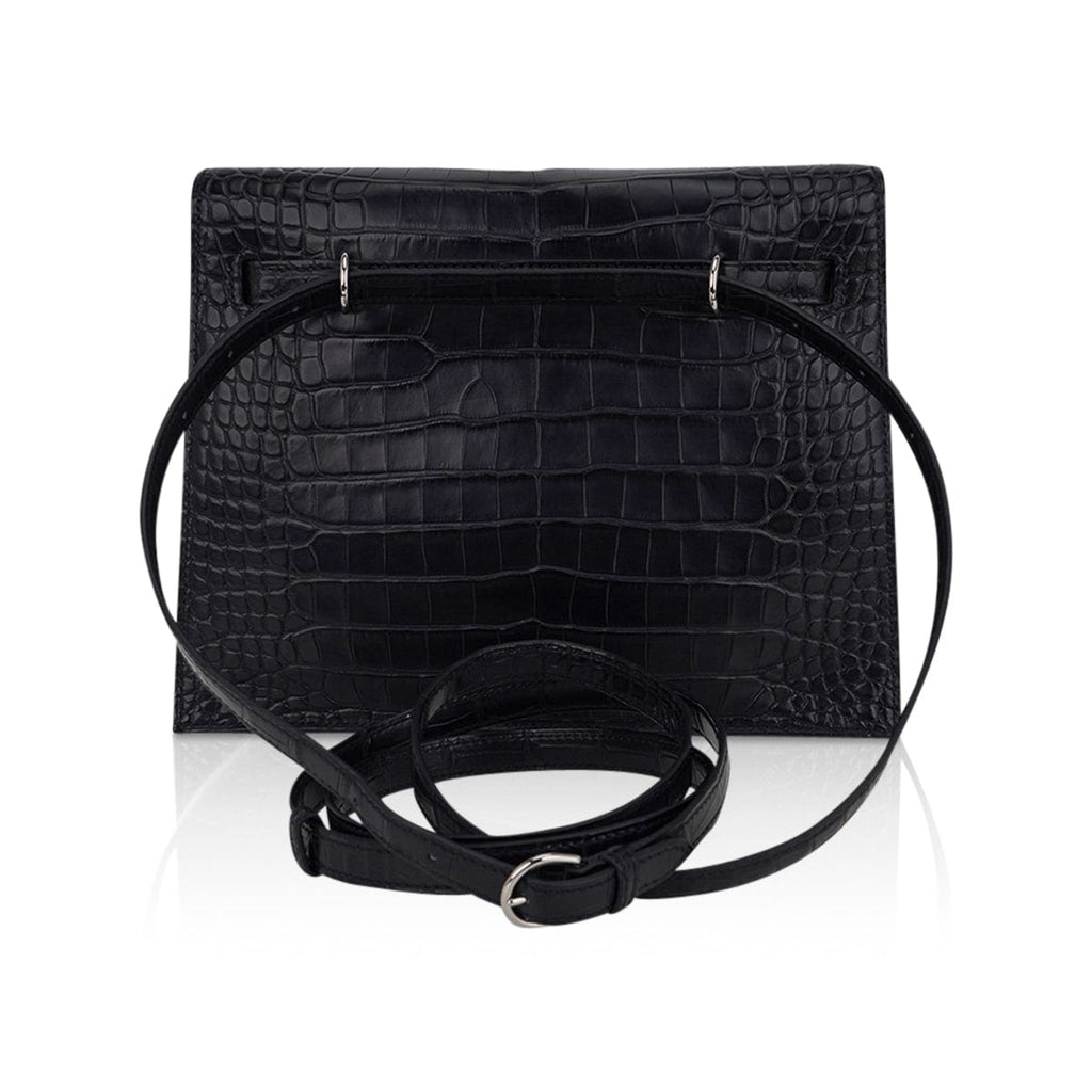 Limited Edition Kelly Danse Bag Matte Black Crocodile