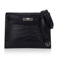 Limited Edition Kelly Danse Bag Matte Black Crocodile