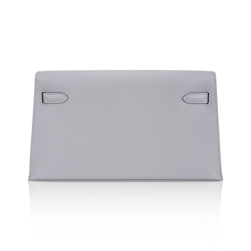 Kelly Elan Gris Pantin Veau Madame Leather with Palladium Hardware