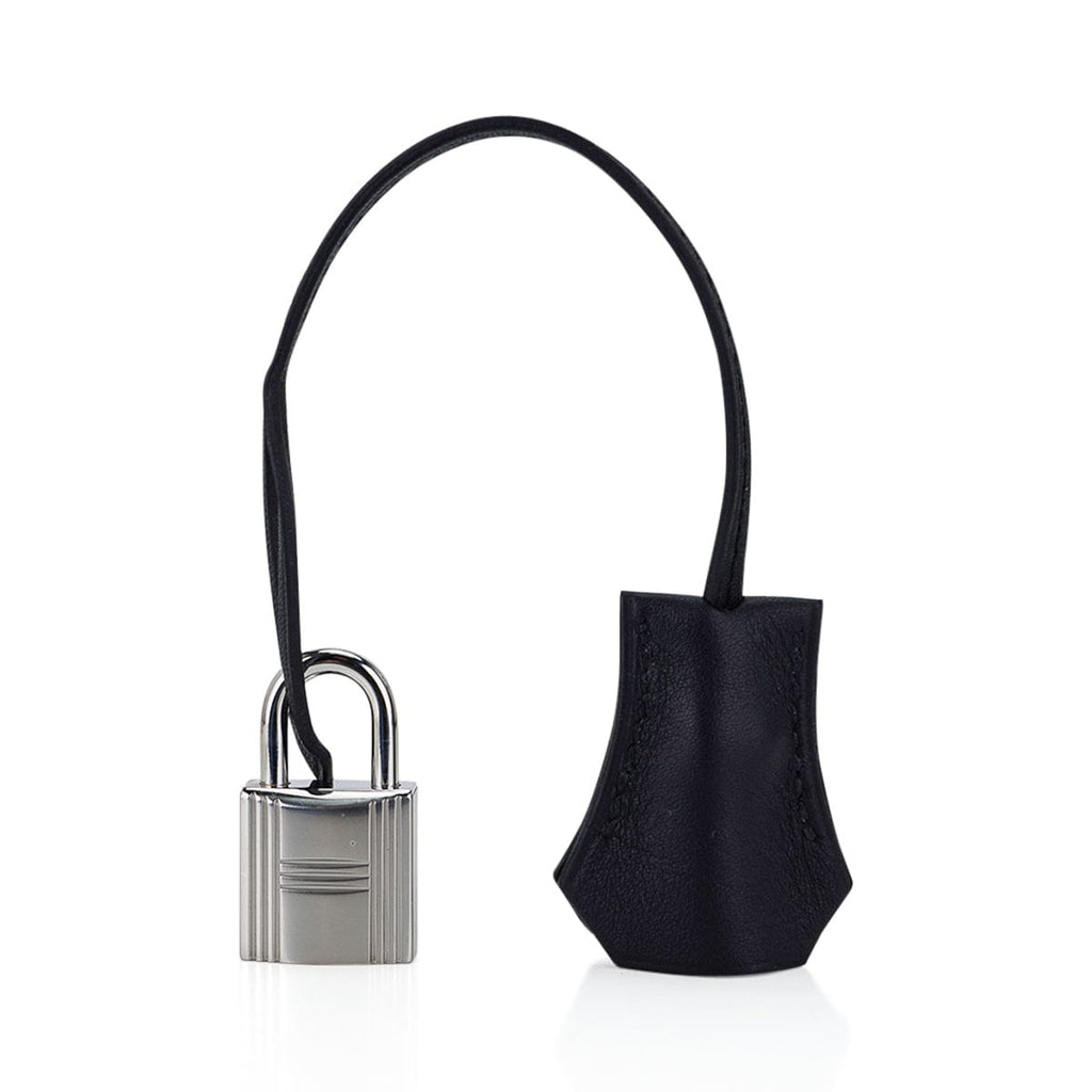 Kelly 25 Sellier Bag Quadrille Black & White Viking Toile Swift Leather with Palladium Hardware