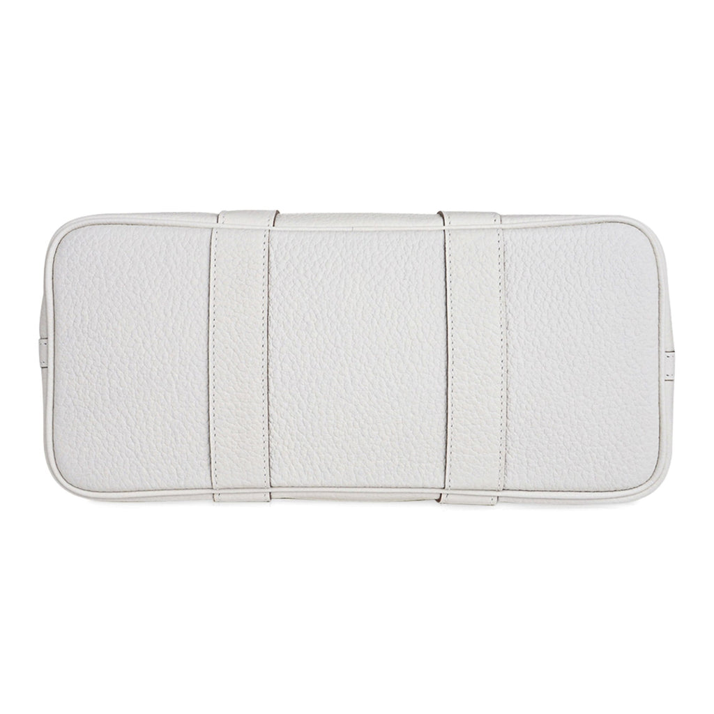Garden Party 30 Bag Lime Toile Officier / Blanc Vache Country Leather