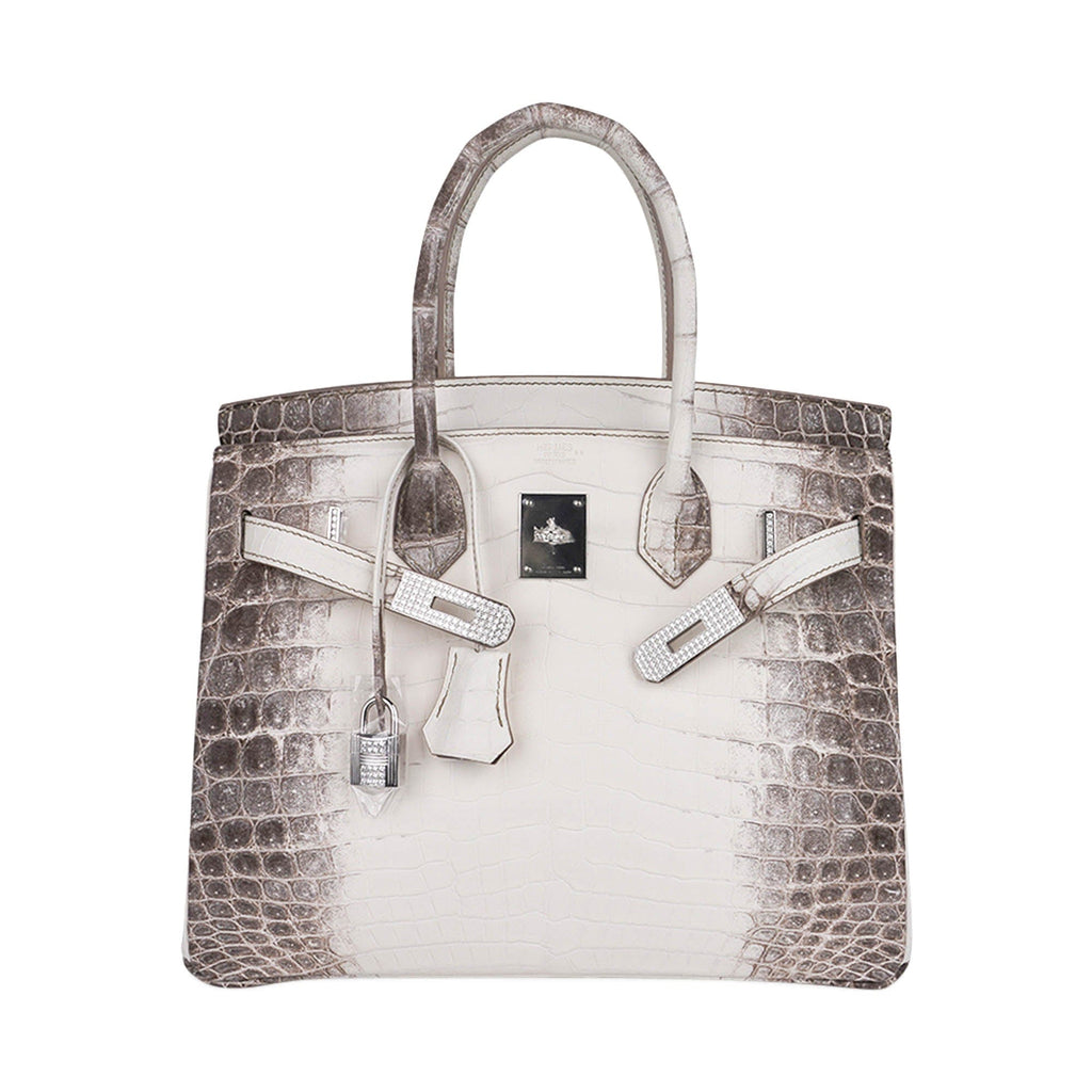 Birkin 30 Bag Diamond Himalaya Blanc Matte Niloticus Crocodile with 18k White Gold Hardware
