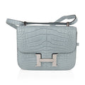 Limited Edition Micro Constance Bag Ciel Matte Alligator with Palladium Hardware