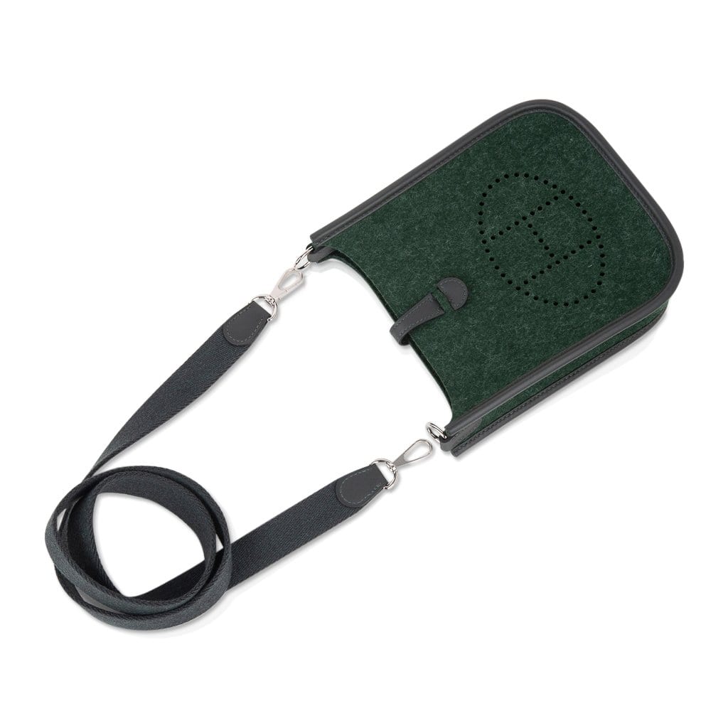 Evelyne TPM Bag Vert Anglais Feutre Vert Cypress Swift Leather Trim