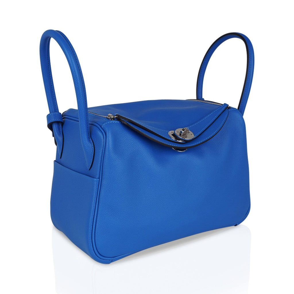 Lindy 26 Bag Blue Hydra Evercolor Leather with Palladium Hardware