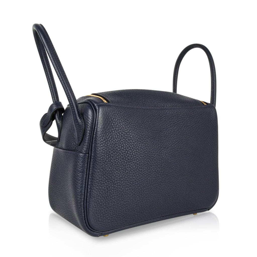 Lindy 26 Bag Blue Nuit Clemence Gold Hardware