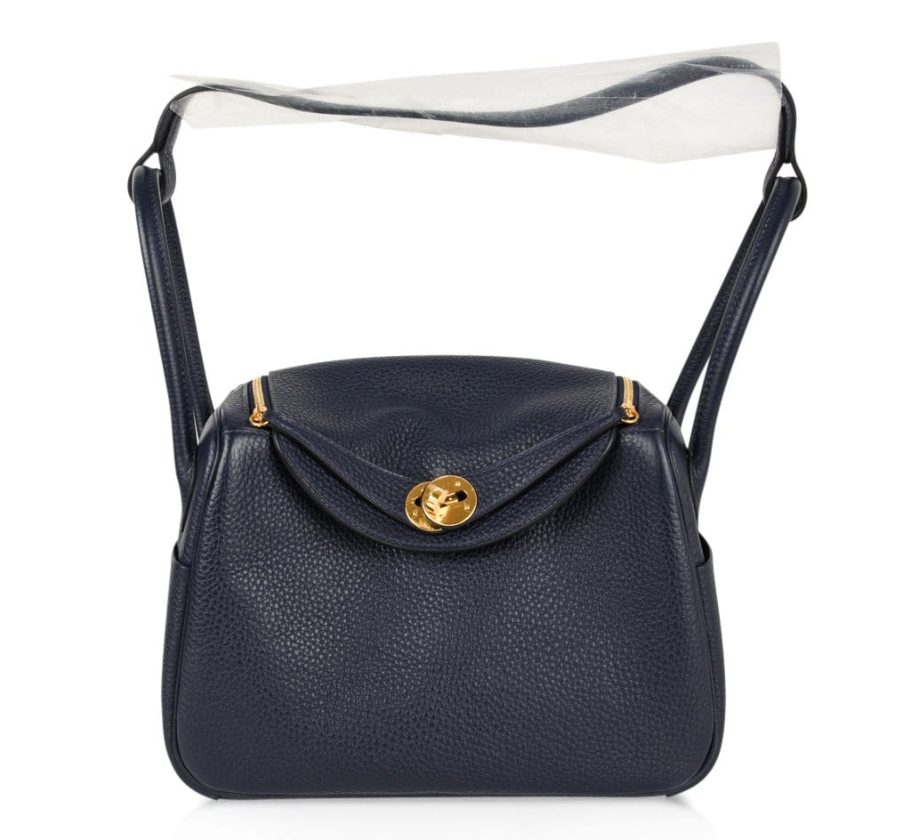 Lindy 26 Bag Blue Nuit Clemence Gold Hardware