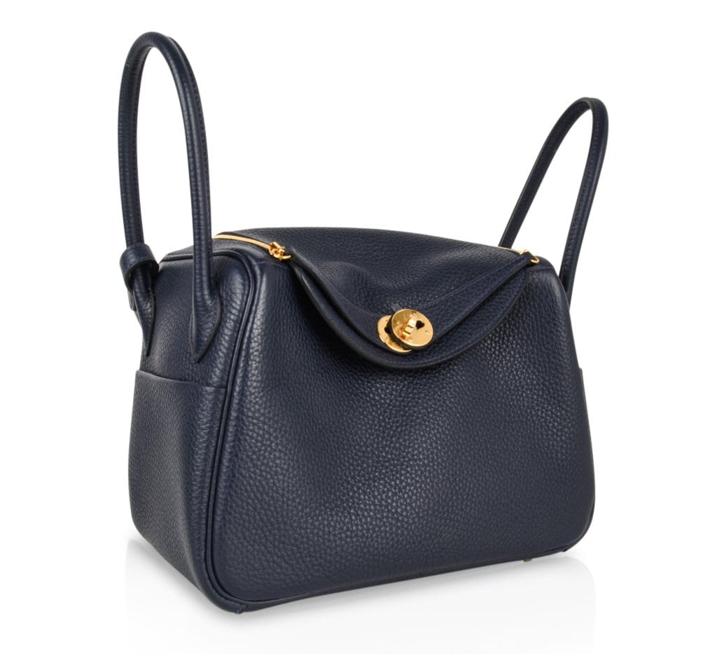 Lindy 26 Bag Blue Nuit Clemence Gold Hardware