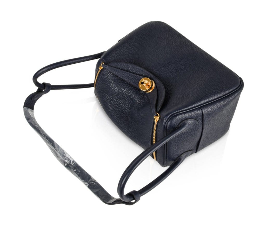 Lindy 26 Bag Blue Nuit Clemence Gold Hardware