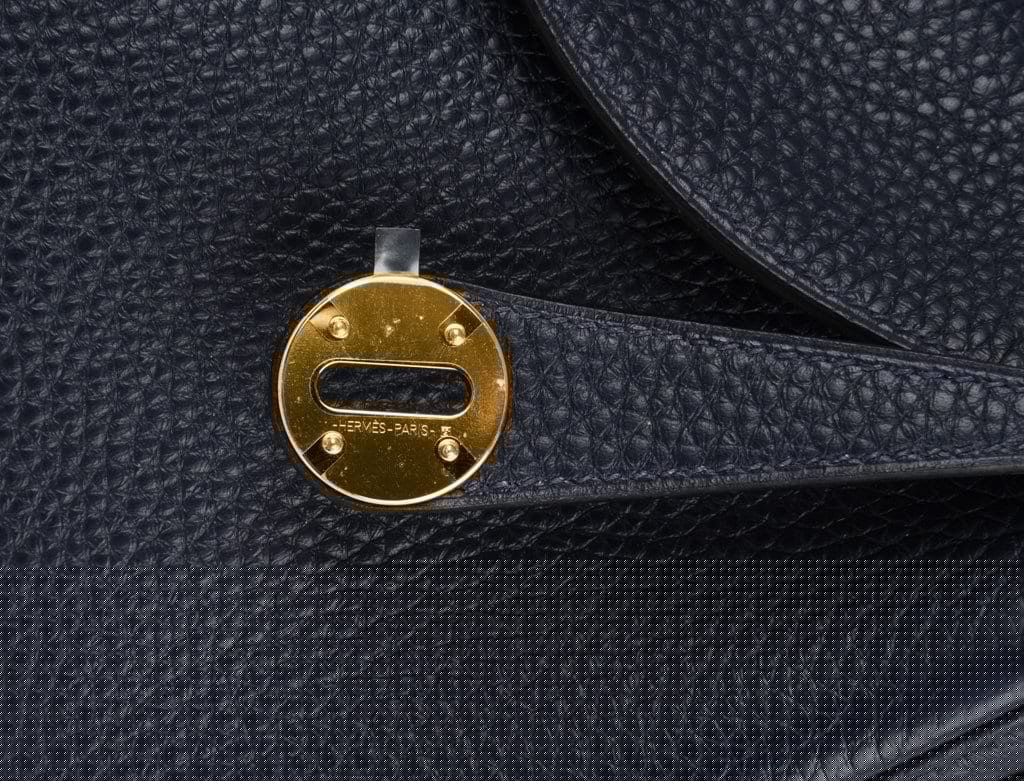 Lindy 26 Bag Blue Nuit Clemence Gold Hardware